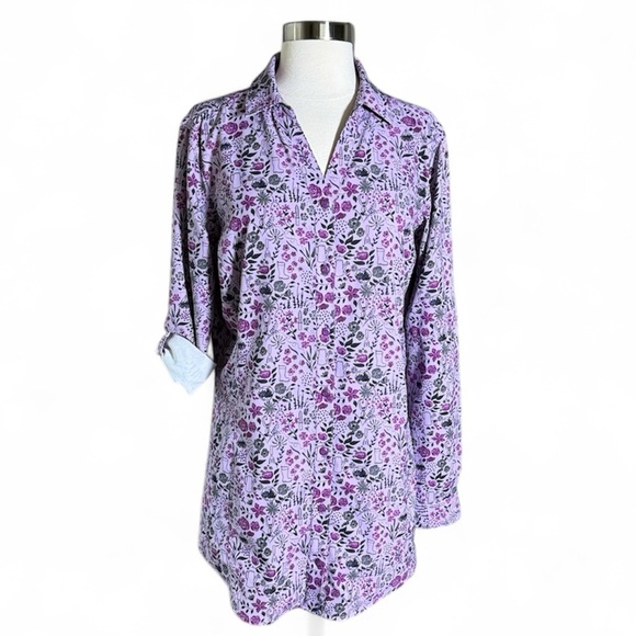 DULUTH TRADING CO Garden Print Tunic Size Medium - Picture 7 of 15